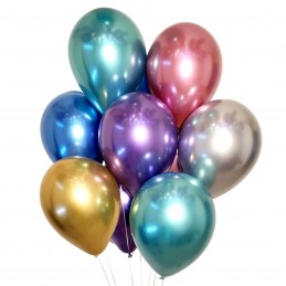 Assorted Chrome Balloons (Pack of 10)