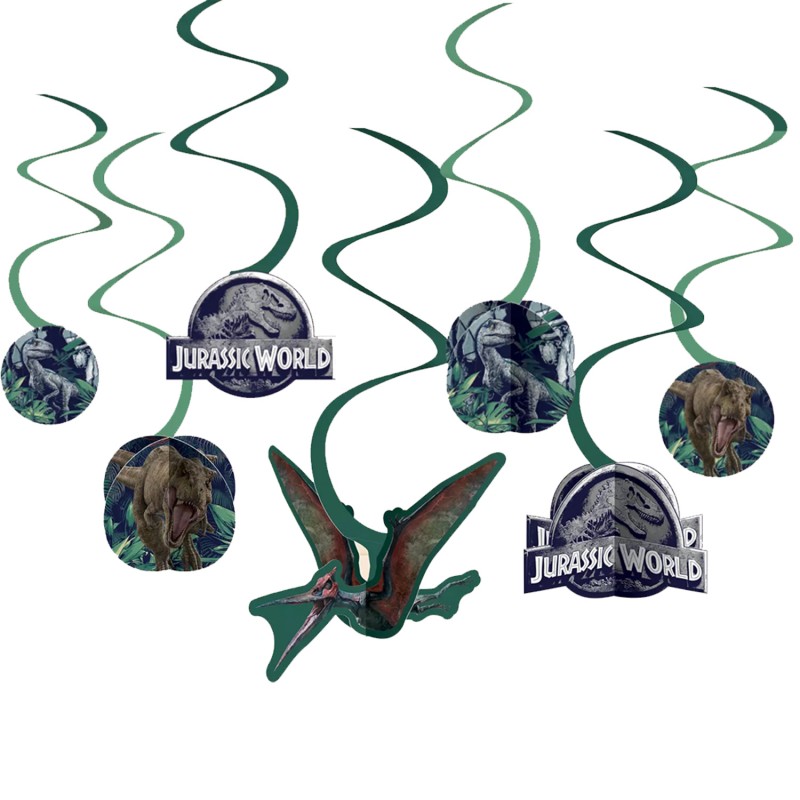Jurassic World Swirl Decorations (Set of 12)