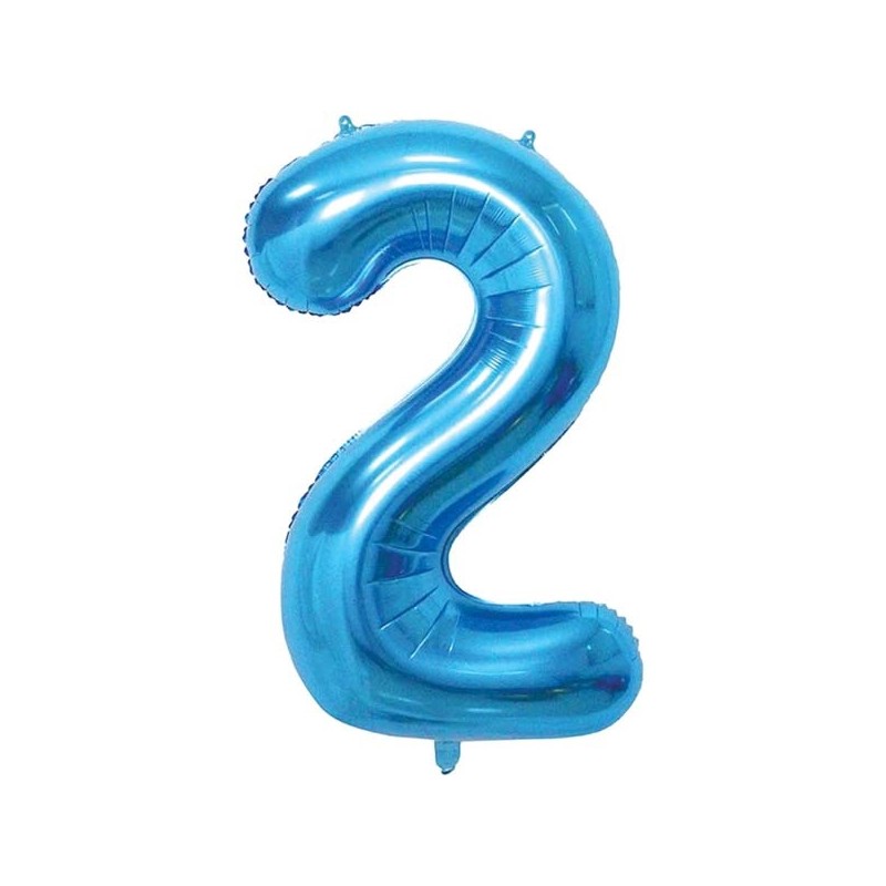 Blue Number 2 Balloon 86cm