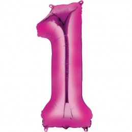 Pink Number 1 Balloon 86cm