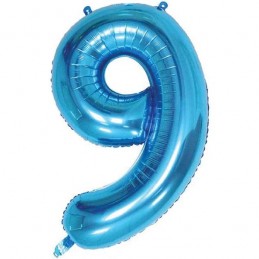 Blue Number 9 Balloon 86cm