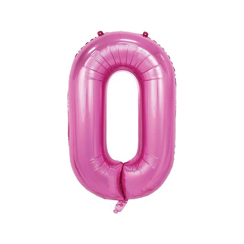 Pink Number 0 Balloon 86cm