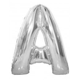 Inflated 86cm Silver Letter Balloon (A) For Sydney Click & Collect Customers Only