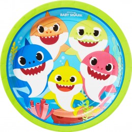 Baby Shark Large Plates (Pack of 8) | Baby Shark Party Supplies