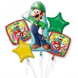 Super Mario Luigi Balloon Bouquet (Set of 5)