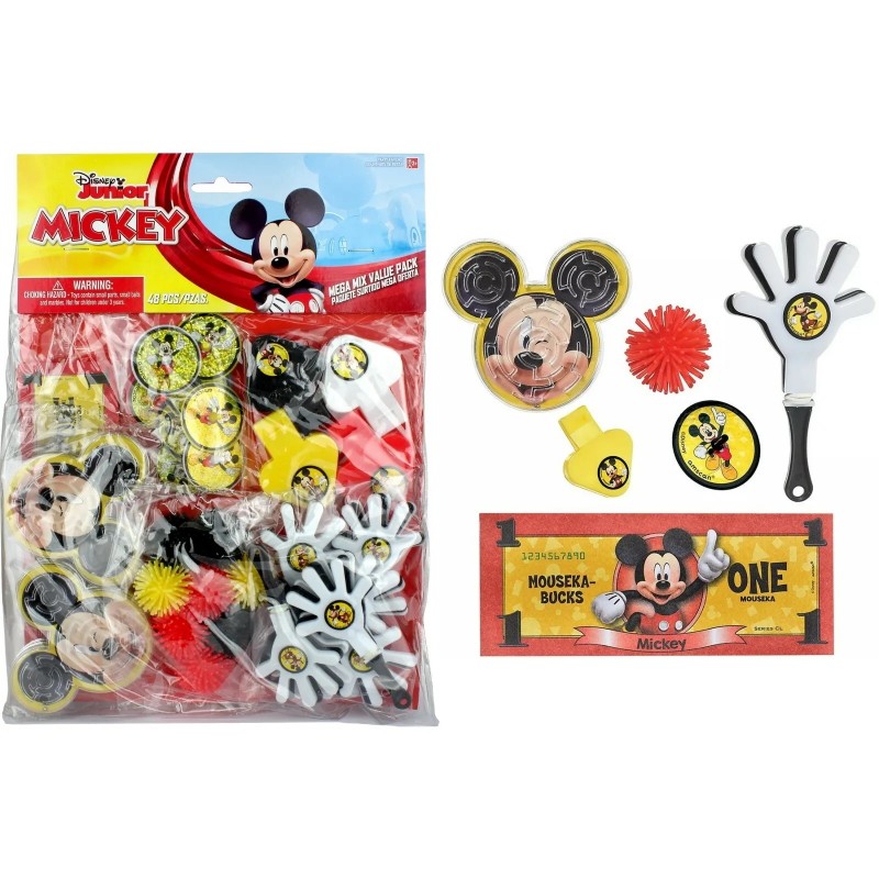 Mickey Mouse Favour Pack (48 Pieces) | Mickey Mouse Party Supplies ...
