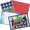 Marvel Avengers Party Invitations Set (Pack of 8)