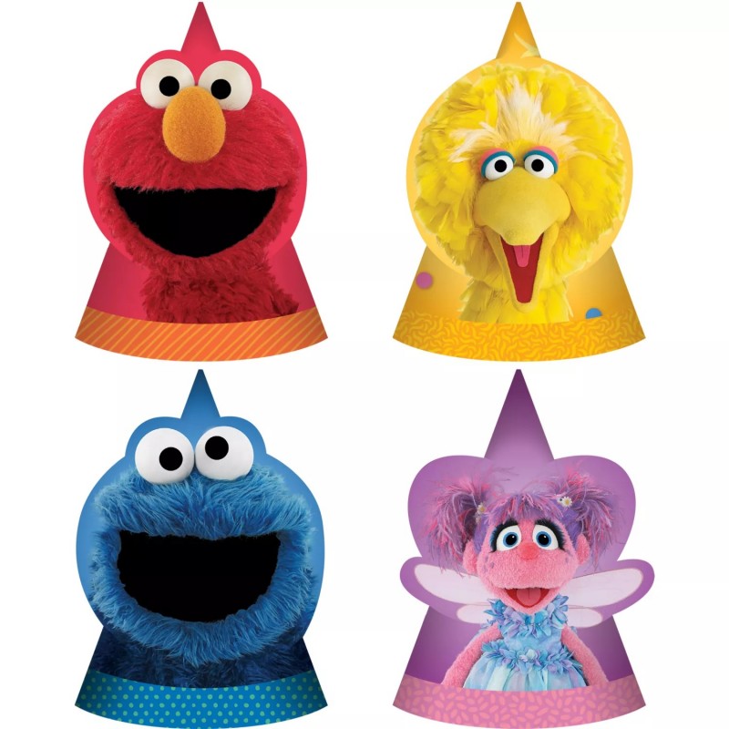 Sesame Street Party Hats (Pack of 8)
