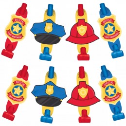 First Responders Party Blowers (Pack of 8)