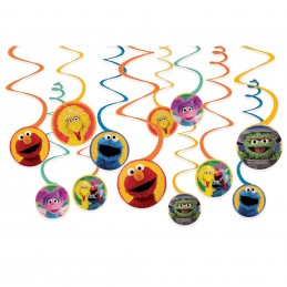 Sesame Street Swirl Decorations (Pack of 12)