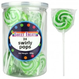 Green Swirl Lollipops (Pack of 24)