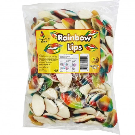 Gummi Rainbow Lips (1kg) | Halal Lollies | Who Wants 2 Party