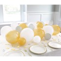 Silver, White & Gold Balloon Table Centrepiece Kit (41 Piece)