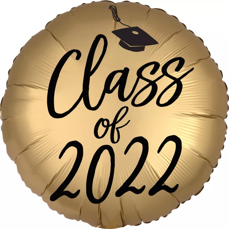 Gold Class of 2022 Graduation Balloon