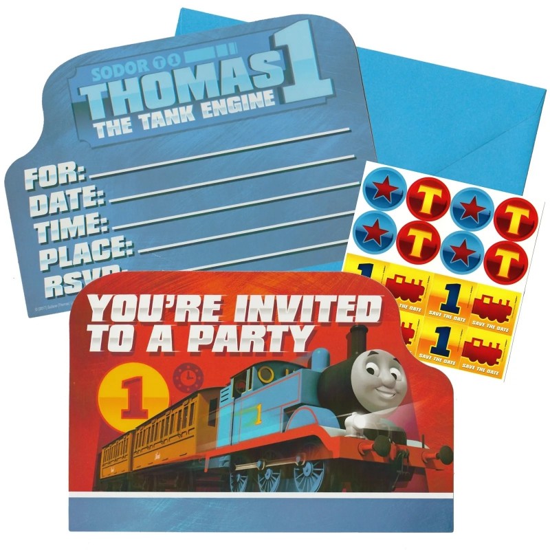 Thomas The Tank Engine Party Invitations Pack Of 8 Thomas The Tank 