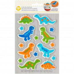 Wilton Dinosaur Icing Decorations (Pack of 12)