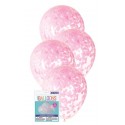 Pink Heart Confetti Balloons (Pack of 5)