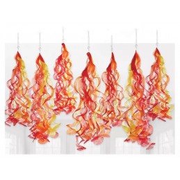First Responders Fire Swirl Decorations (Pack of 20)
