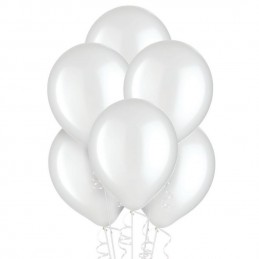 30cm White Pearl Balloons (Pack of 20)