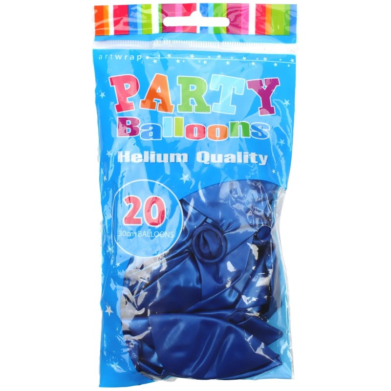 30cm Blue Pearl Balloons (Pack of 20) | Blue Party Supplies | Who Wants ...