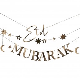 Gold Eid Mubarak Banner Set (3 Piece)