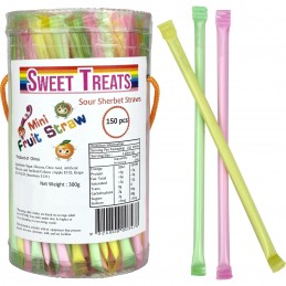 Sour Sherbet Straws (150 Piece)