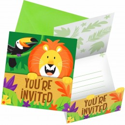 Jungle Safari Invitations (Pack of 8)