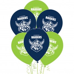 NRL Canberra Raiders Balloons (Pack of 5)