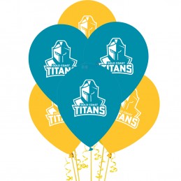 NRL Gold Coast Titans Balloons (Pack of 5)
