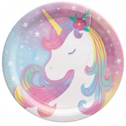 Enchanted Unicorn Small Paper Plates (Pack of 8)
