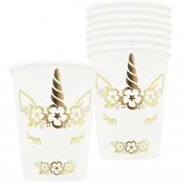 Gold Foil Unicorn Paper Cups (Pack of 6)