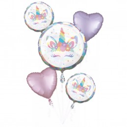 Iridescent Unicorn Balloon Bouquet