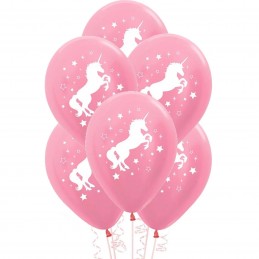 Pink Unicorn Balloons (Pack of 6)