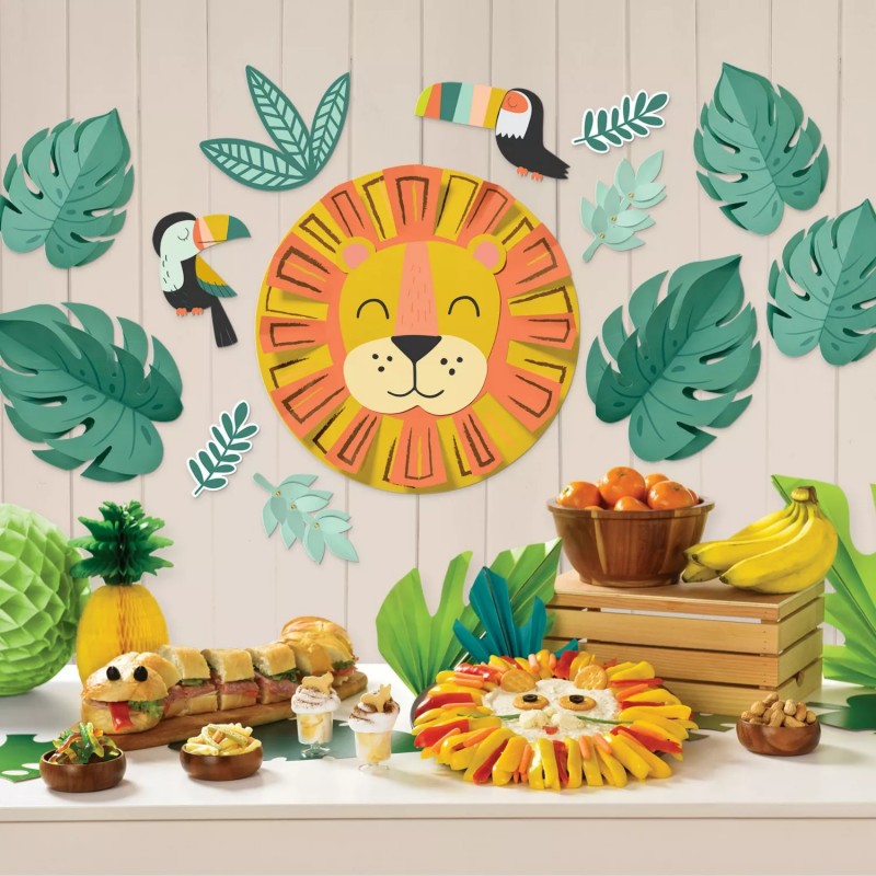3D Get Wild Jungle Wall Decorating Kit (Set of 13)