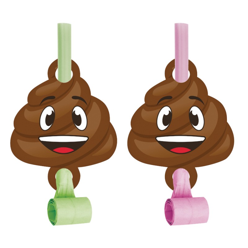 Poop Emoji Party Blowouts (Pack of 8)