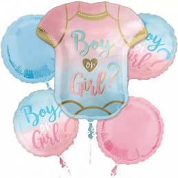 Gender Reveal Balloon Bouquet (5 Piece)