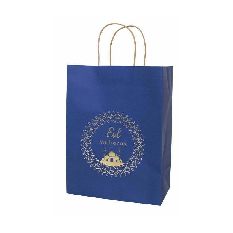 Navy Eid Mubarak Gift Bags (Pack of 3)
