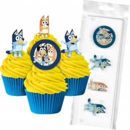 Bluey Wafer Cupcake Toppers (Pack of 16)
