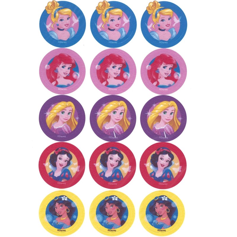 Disney Princess Cupcake Icing Decorations (Pack of 15)