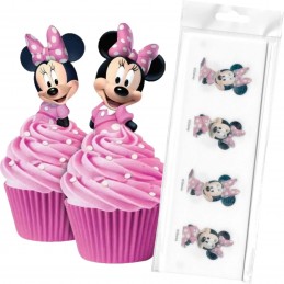 Minnie Mouse Wafer Cupcake Toppers (Pack of 16)