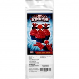 Spiderman Wafer Cupcake Toppers (Pack of 16)