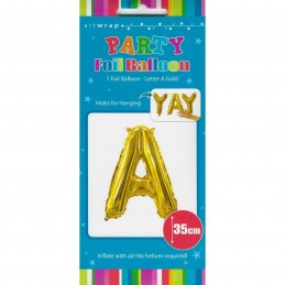 Gold Letter A Balloon 35cm