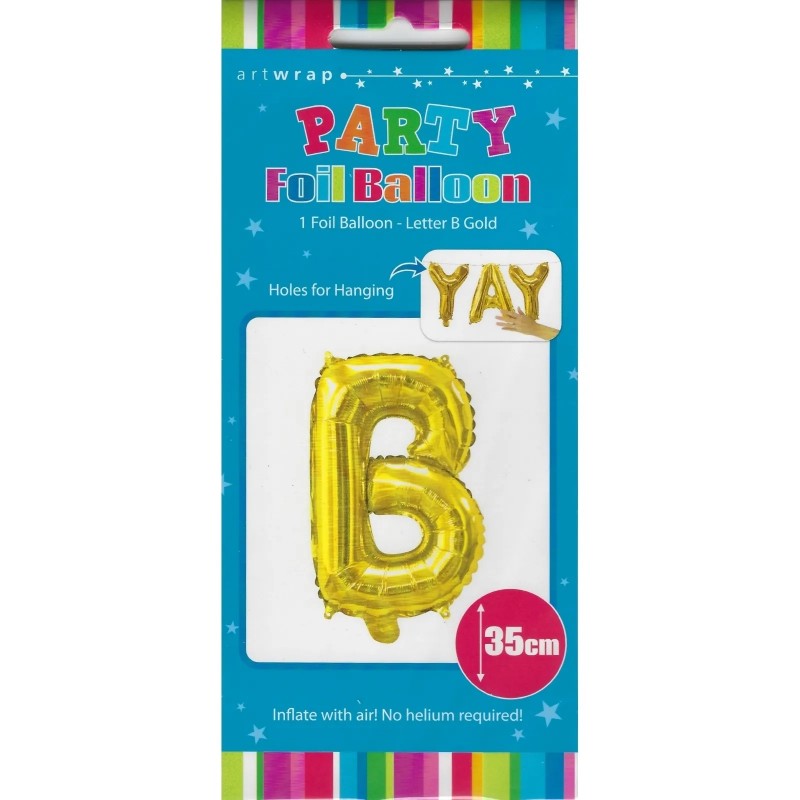 Gold Letter B Balloon 35cm | Letter Balloons | Who Wants 2 Party