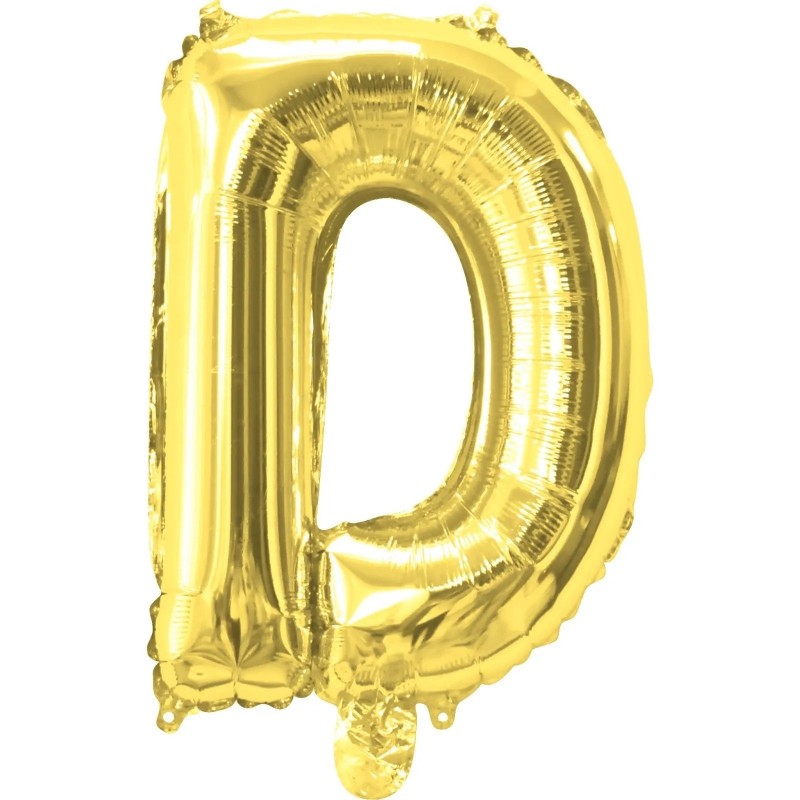 Gold Letter D Balloon 35cm | Letter Balloons | Who Wants 2 Party