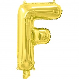 Gold Letter F Balloon 35cm