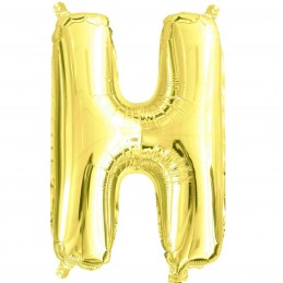 Gold Letter H Balloon 35cm