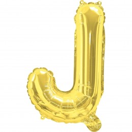Gold Letter J Balloon 35cm