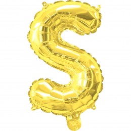 Gold Letter S Balloon 35cm