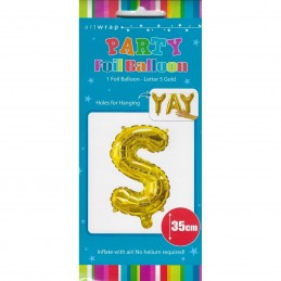 Gold Letter S Balloon 35cm
