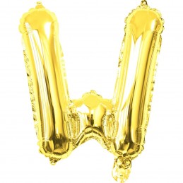 Gold Letter W Balloon 35cm